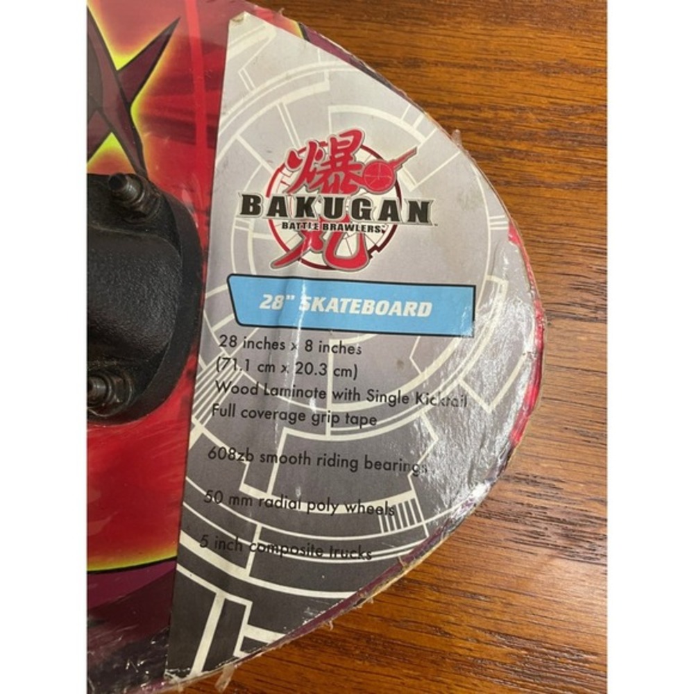 NEW Bakugan Battle Brawlers Skateboard 28in Single Kicktail Anime Graphic Bravo